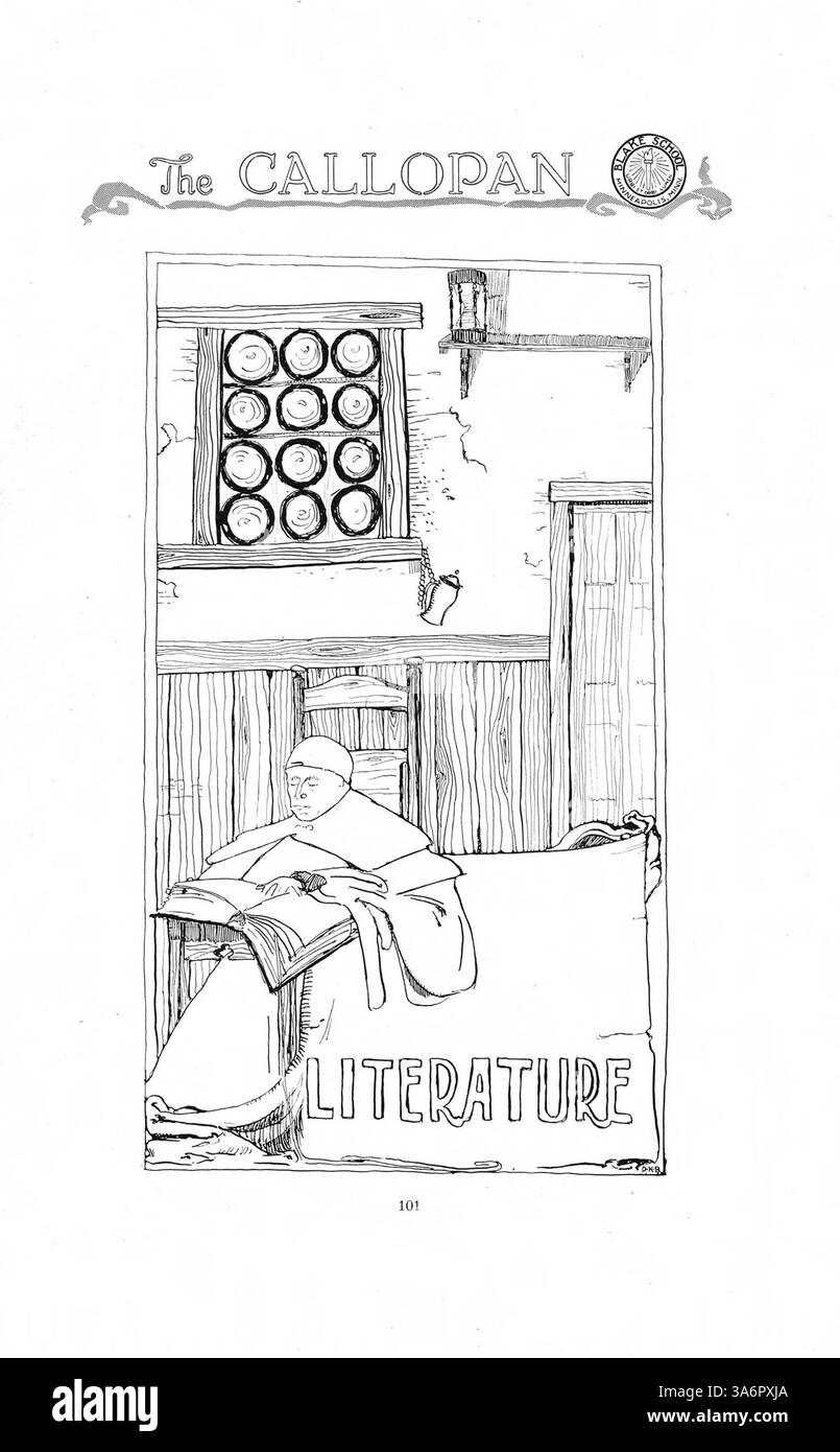 L'annuario "The Callopan" 1917 Blake evidenzia i risultati conseguiti da studenti, docenti, atletica e club durante l'anno scolastico 1916-1917. Foto Stock