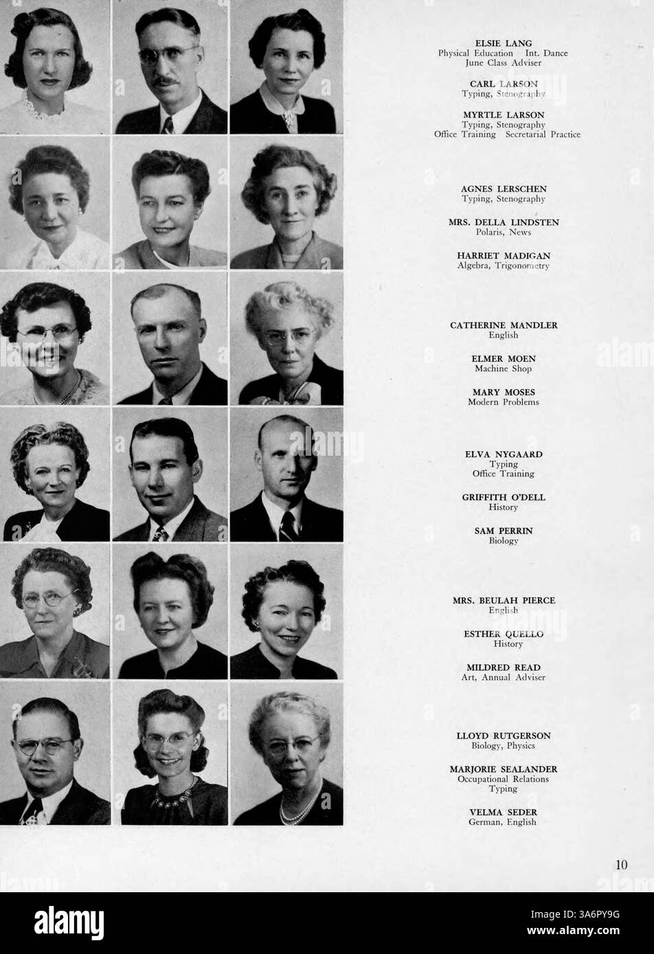 Questa edizione del 1947 del North High Yearbook, Polaris, mette in evidenza gli eventi, i club, l'atletica e i risultati accademici dell'anno, con particolare attenzione alla comunità afroamericana di North High. Foto Stock