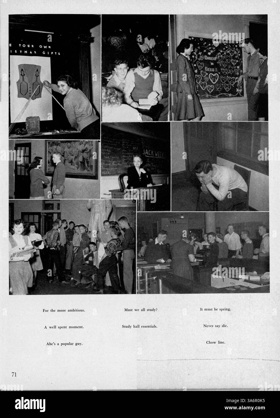 Il Polaris Yearbook del 1947 da North High cattura i momenti salienti dell'anno scolastico 1946-1947, documentando i risultati accademici e atletici, il coinvolgimento extracurricolare e la storia afroamericana a North High. Foto Stock