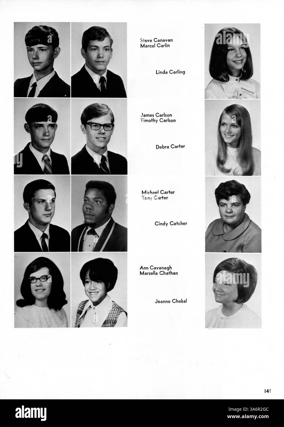 L'annuario "Polaris" del 1970 cattura significativi risultati scolastici e studenteschi dell'anno scolastico 1969-1970, con una particolare attenzione alla storia afroamericana e ai contributi all'ambiente scolastico. Foto Stock