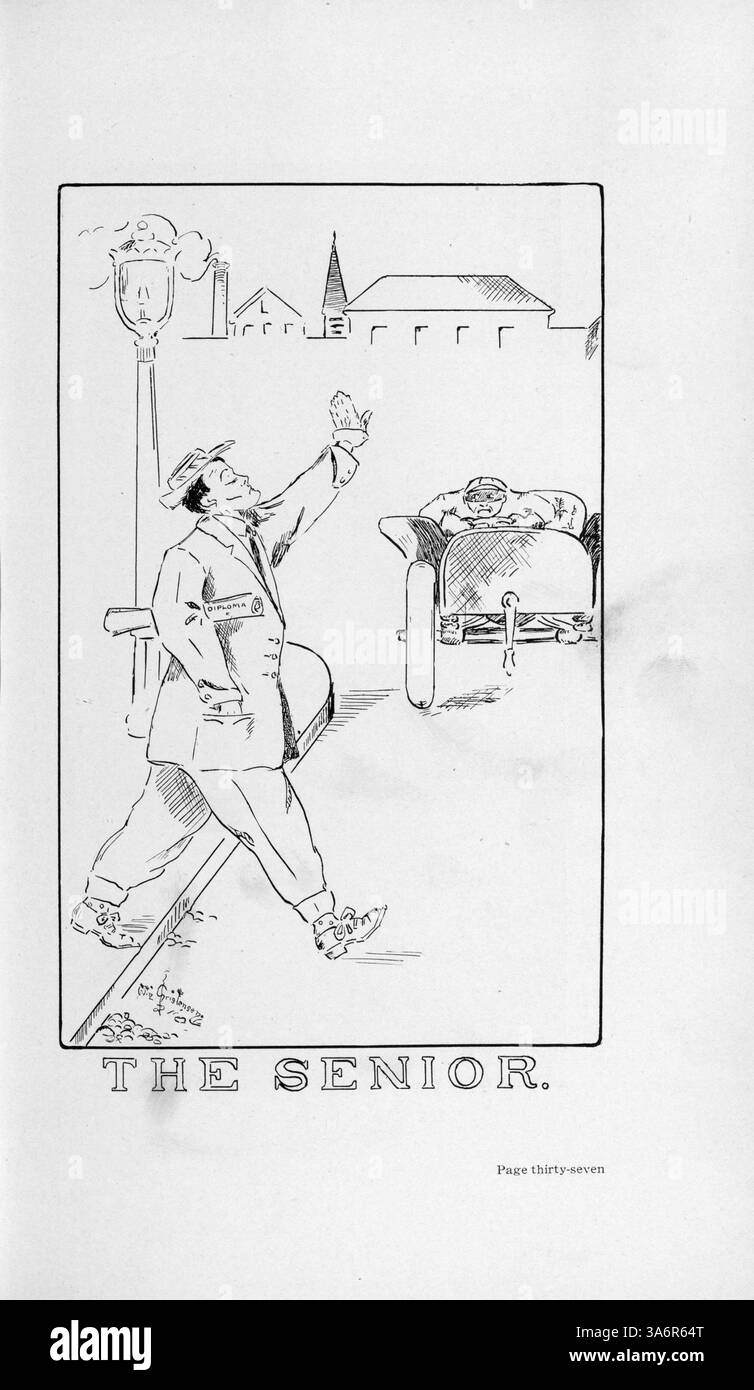 Il 1908 South High Yearbook offre una panoramica delle attività degli studenti, dei contributi delle facoltà e delle squadre atletiche durante l'anno scolastico 1907-1908, con un riconoscimento speciale della comunità afroamericana all'interno della scuola. Foto Stock