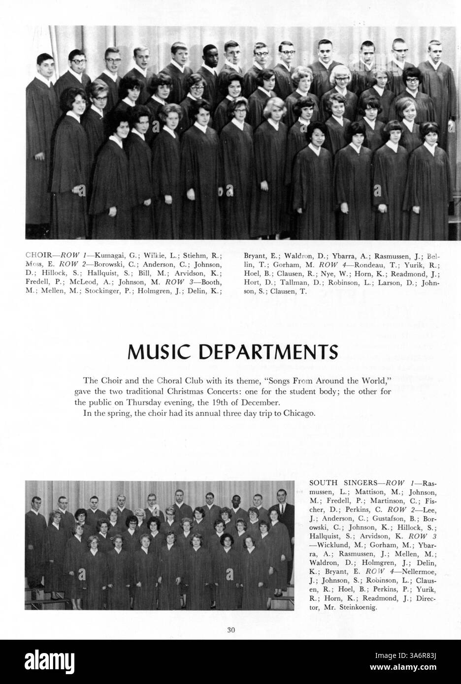 Il South High Yearbook, Tiger, del 1964 racconta i momenti salienti dell'anno scolastico 1963-1964, coprendo i risultati degli studenti, le competizioni atletiche, i club scolastici e i contributi degli studenti afroamericani all'ambiente scolastico. Foto Stock