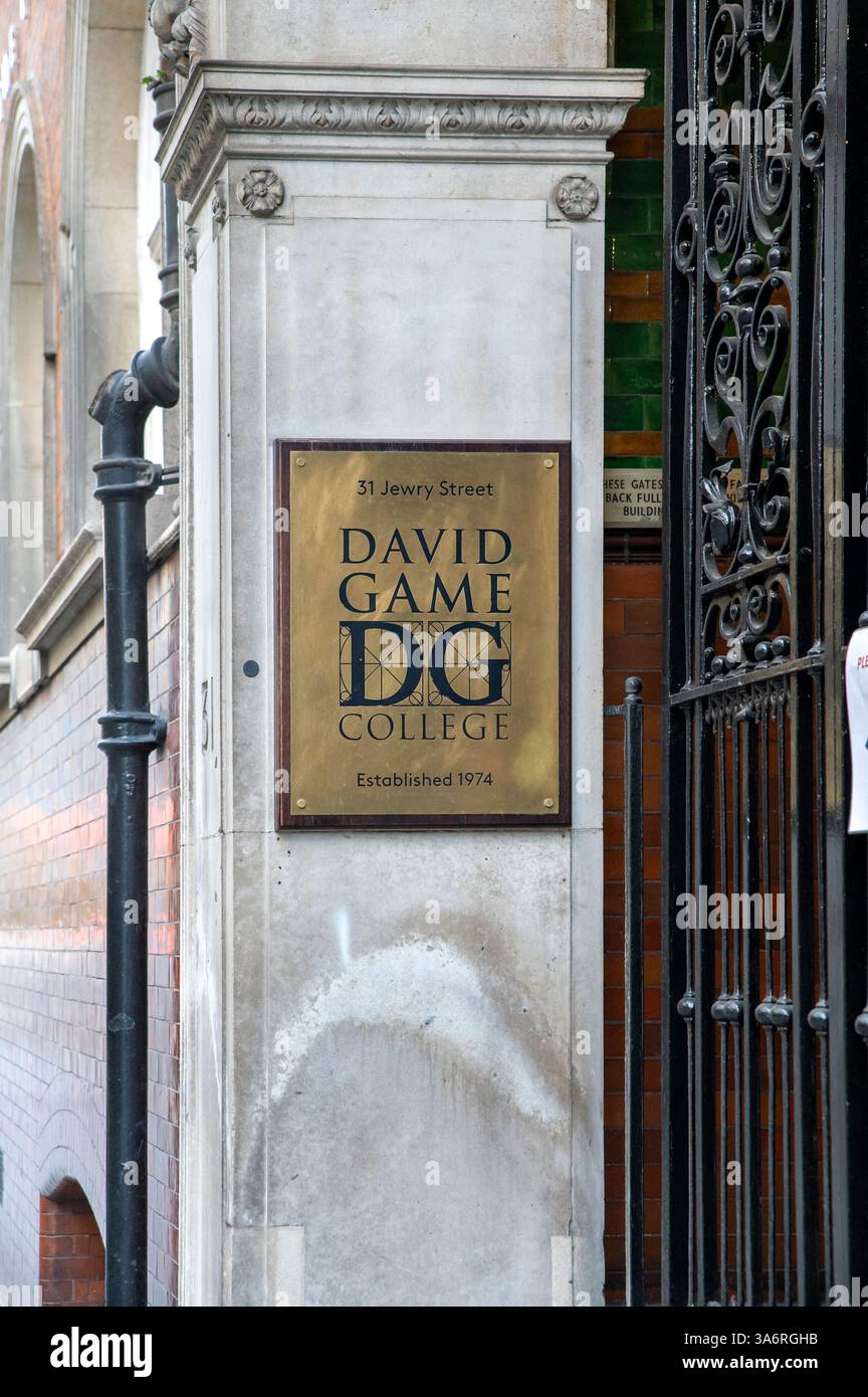 Londra, Regno Unito - 24 marzo 2024: Scuola privata David Game College a Londra. REGNO UNITO. Foto Stock
