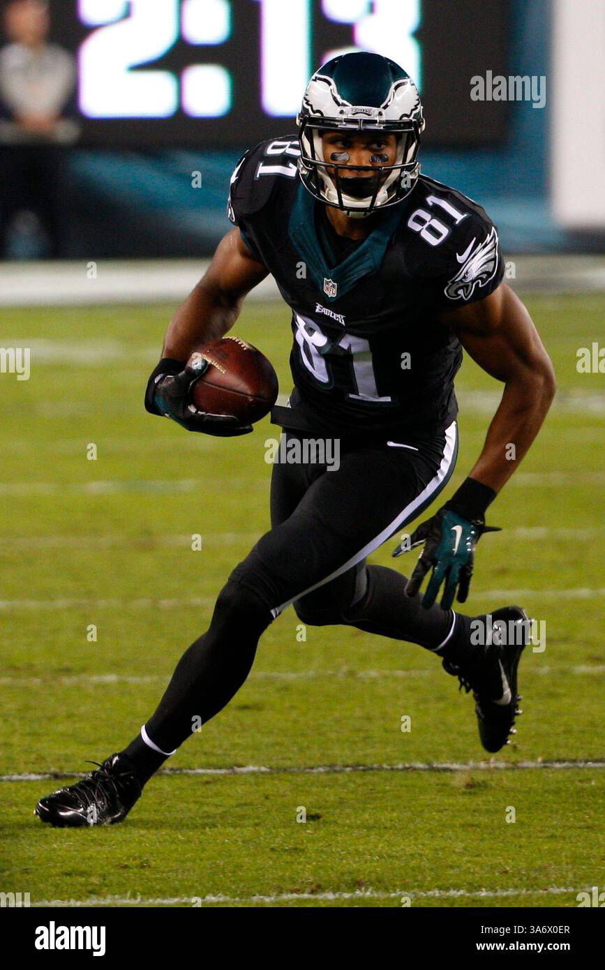 12 ottobre 2014: Il wide receiver dei Philadelphia Eagles Jordan Matthews (81) in azione durante la gara NFL tra i New York Giants e i Philadelphia Eagles al Lincoln Financial Field di Philadelphia, Pennsylvania. I Philadelphia Eagles vinsero 27-0. (Christopher Szagola/Cal Sport Media)(immagine di credito: © Chris Szagola/Cal Sport Media/ZUMAPRESS.com) Foto Stock