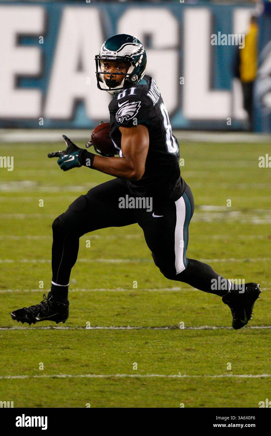 12 ottobre 2014: Il wide receiver dei Philadelphia Eagles Jordan Matthews (81) in azione durante la gara NFL tra i New York Giants e i Philadelphia Eagles al Lincoln Financial Field di Philadelphia, Pennsylvania. I Philadelphia Eagles vinsero 27-0. (Christopher Szagola/Cal Sport Media)(immagine di credito: © Chris Szagola/Cal Sport Media/ZUMAPRESS.com) Foto Stock