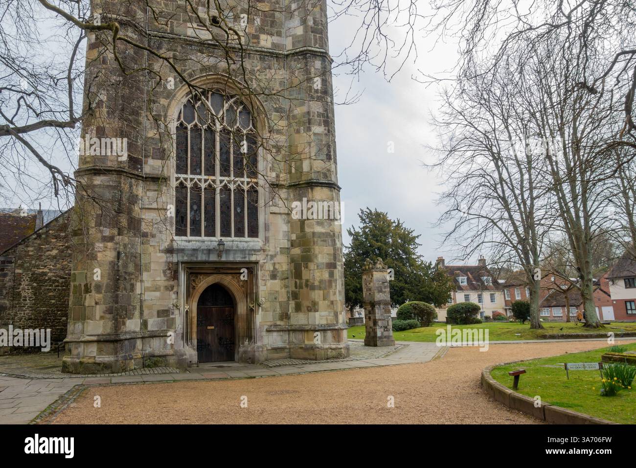 Wimborne Minster Church nel Dorset, Inghilterra Regno Unito Foto Stock