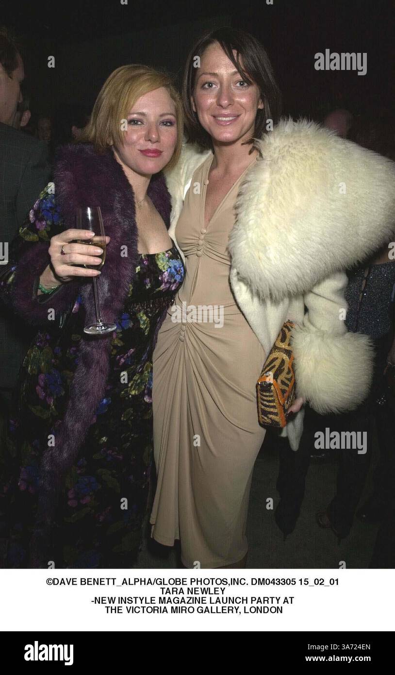 15 febbraio 2001 - Londra, Gran Bretagna - ©DAVE BENETT ALPHA/ DM043305 15 02 01.TARA NEWLEY.-NUOVA FESTA DI LANCIO DELLA RIVISTA INSTYLE PRESSO LA VICTORIA MIRO GALLERY, LONDRA (Credit Image: © Globe Photos/ZUMAPRESS.com) Foto Stock