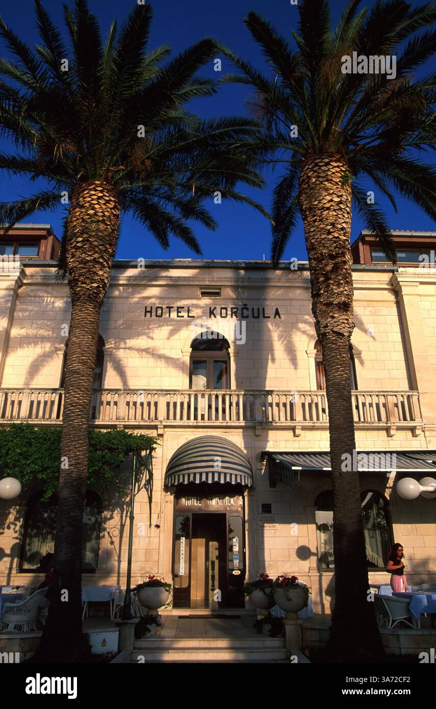1 gennaio 2011 - K32222 CROAZIA. INGRESSO ALL'HOTEL DI CATEGORIA B KORCULA. "THE'' PLACE DOVE SOGGIORNARE A KORCULA..PAUL QUAYLE/ 2003 (immagine di credito: © Globe Photos/ZUMAPRESS.com) Foto Stock
