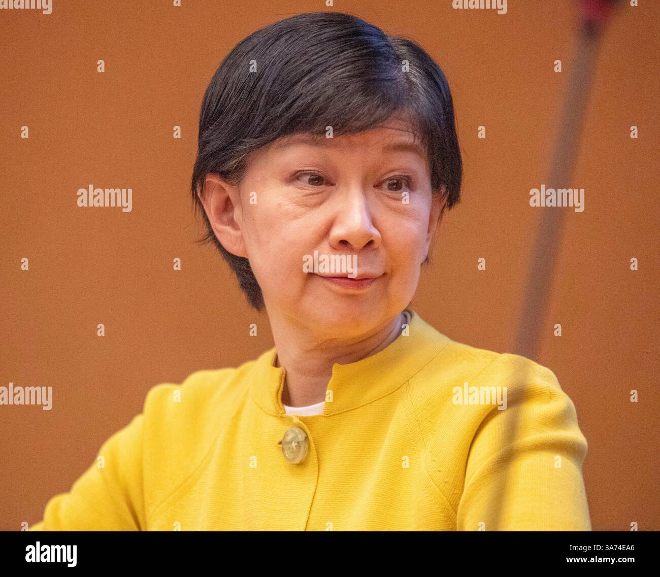 26 marzo 2025, Ginevra, Ginevra, Svizzera: Ginevra Svizzera, 03/26/2025: la sig.ra IZUMI NAKAMITSU (Sottosegretario generale e alto rappresentante per gli affari del disarmo) ha presentato la convenzione sulla questione delle armi biologiche. Durante il vertice del 50° anniversario della Convenzione sulle armi biologiche presso l'Ufficio delle Nazioni Unite. 50° anniversario della Convenzione sulle armi biologiche che riguarda il 50° anniversario della Convenzione sulle armi biologiche (BWC) e si è svolto presso le Nazioni Unite di Ginevra. Crediti: ZUMA Press, Inc./Alamy Live News Foto Stock