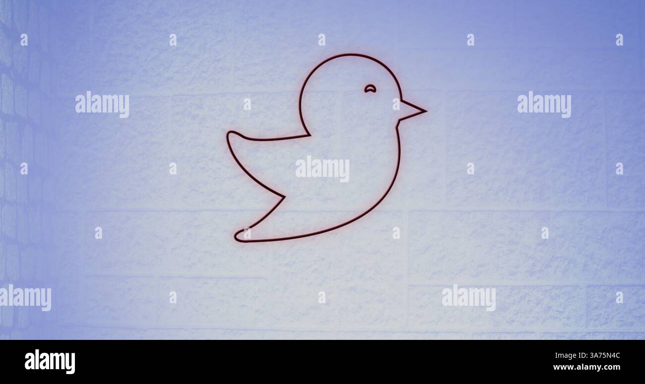 Opere d'arte minimaliste a forma di uccello su pareti testurizzate, che creano un arredo moderno e artistico Foto Stock