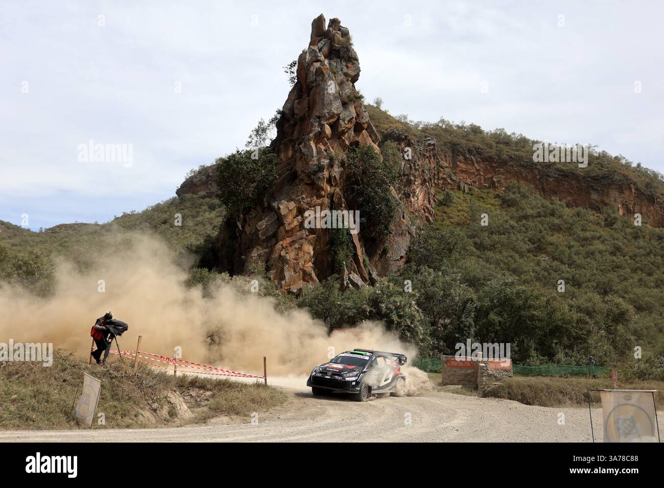 Il 5° giorno del Campionato del mondo Rally FIA, Motorsport Rallye, Safari Rally Kenya, 23 marzo 2025, ha visto la fase finale di Power Stage. Nella foto è raffigurato il T Foto Stock