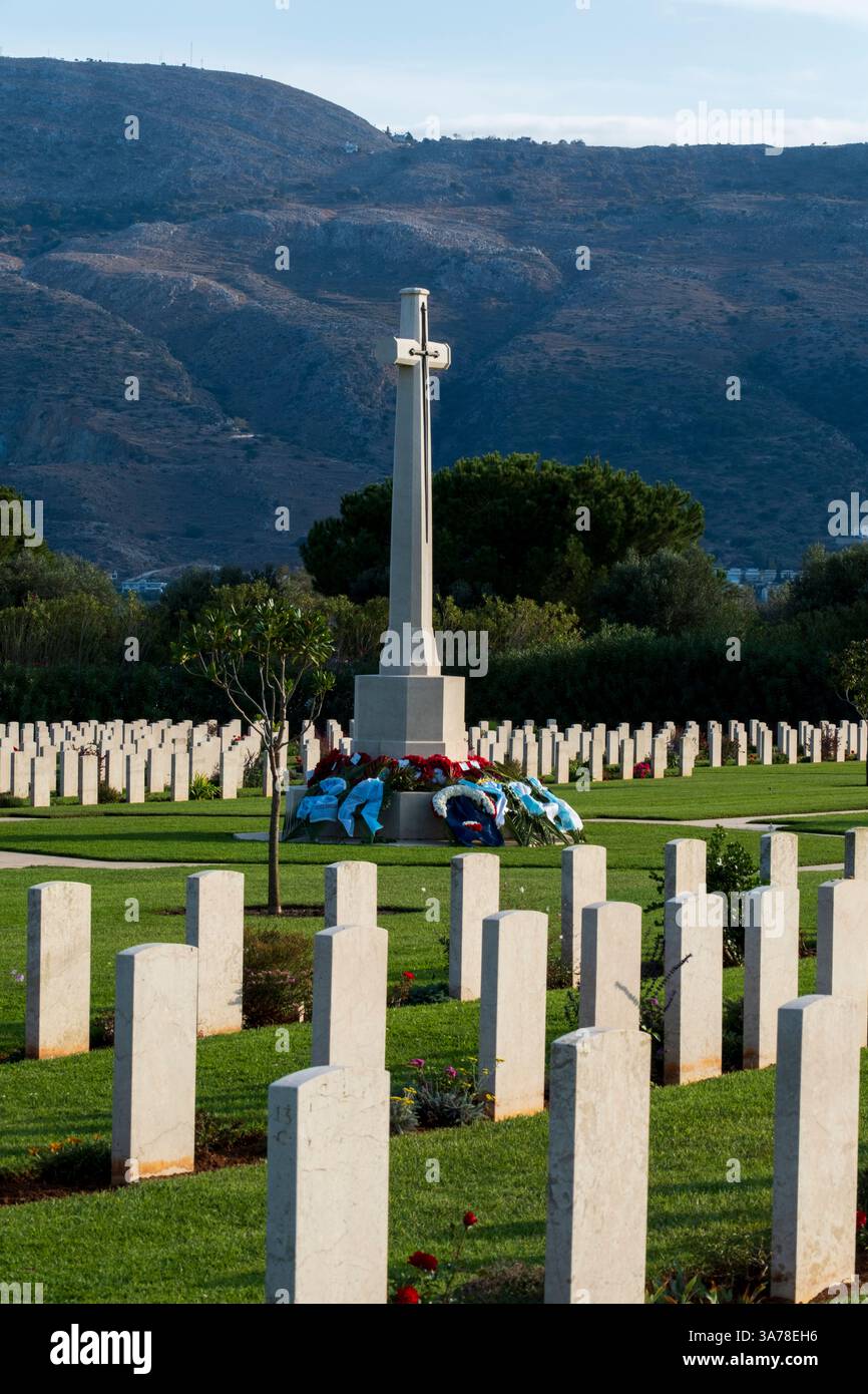 Cimitero di guerra del Commonwealth di Souda Bay, Creta Foto Stock