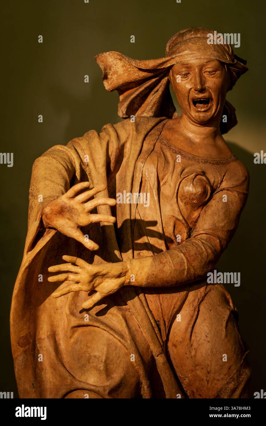 Il lamento sul Cristo morto da Niccolò dell'Arca, nella centrale Santa Maria della vita a Bologna, Italia. Foto Stock