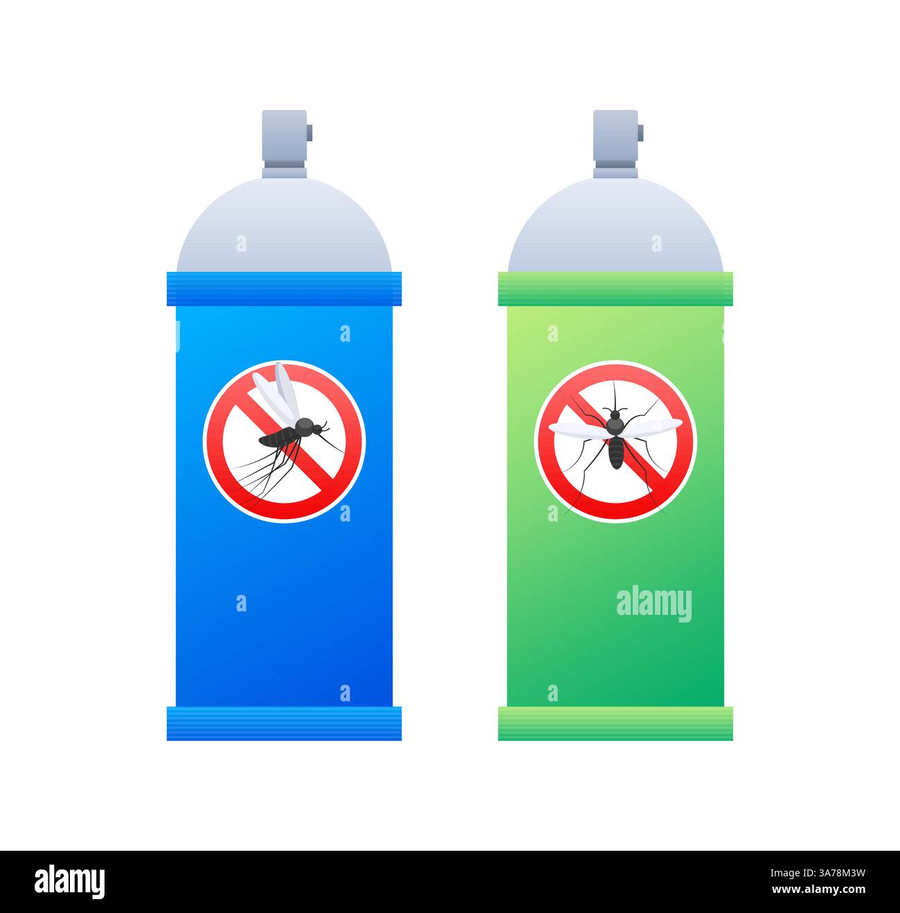 Spray repellente per zanzare che protegge dalla malaria e dal virus zika Illustrazione Vettoriale