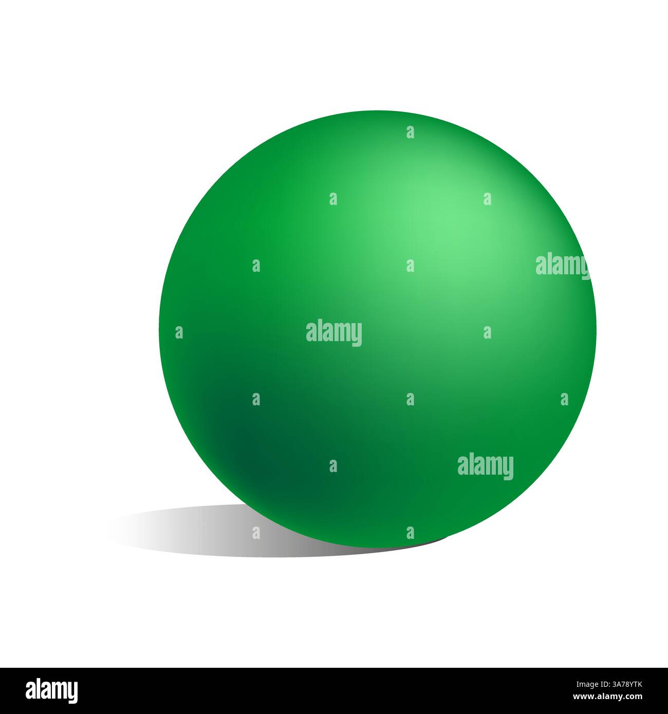 Sfera verde lucido. Sfera di superficie riflettente. Oggetto geometrico 3D. Forma vettoriale isolata. Illustrazione Vettoriale