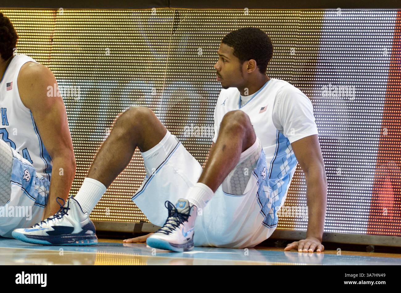 19 gennaio 2013 - Chapel Hill, North Carolina, Stati Uniti - North Carolina Tar Heels guardia Dexter Strickland (1) durante la partita di oggi. La Carolina del Nord sconfisse Maryland 62-52 al Dean Smith Center di Chapel Hill nella Carolina del Nord. (Immagine di credito: © Anthony Barham/ZUMAPRESS.com) Foto Stock