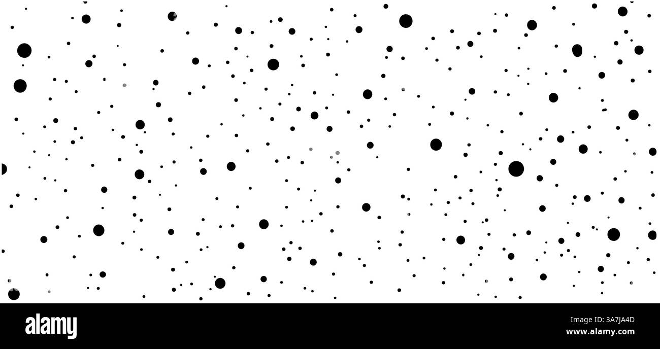 Schema continuo a griglia tratteggiata per l'inserimento di elenchi puntati. Texture a punti neri. Puntini a griglia neri per la carta per notebook. Illustrazione vettoriale su sfondo bianco Illustrazione Vettoriale