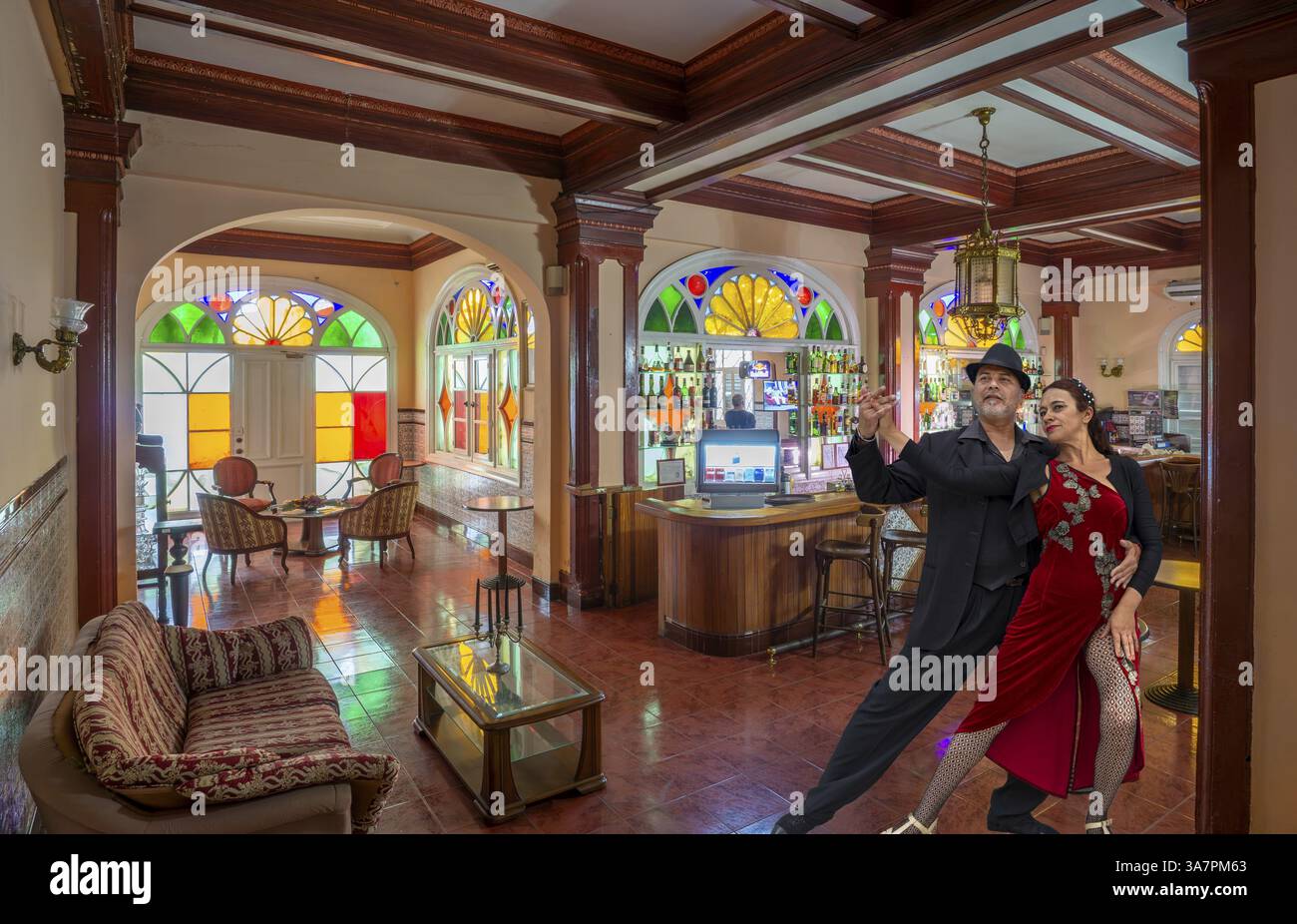 Tango in Bar sulla composizione cubana Foto Stock