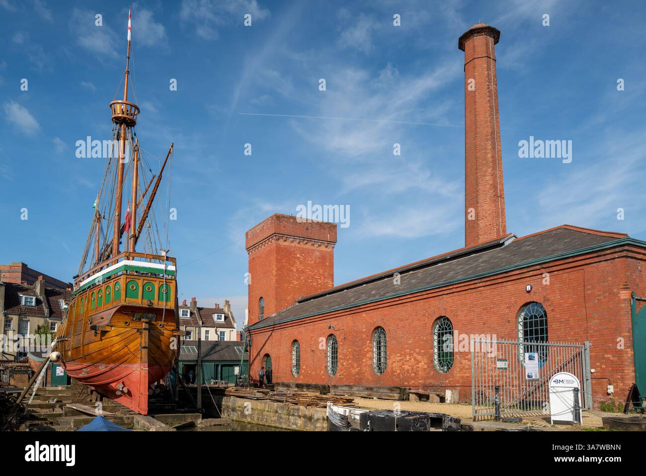 La replica Matthew è in manutenzione al porto di Bristol nel Regno Unito Foto Stock