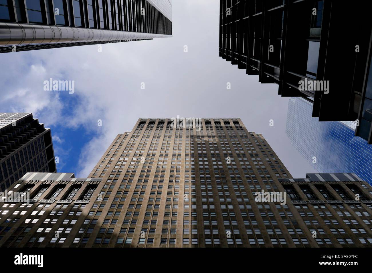 Splendida vista sul Chicago Building Foto Stock
