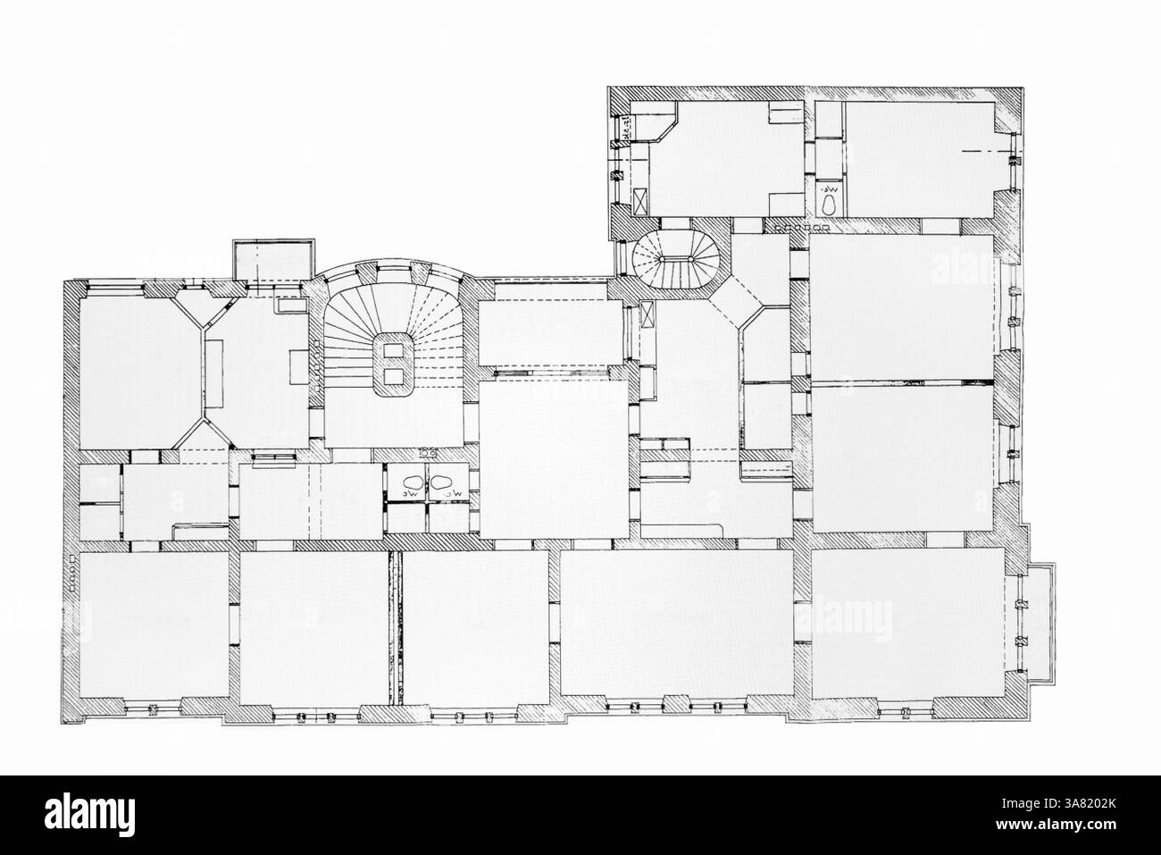 Sfondo architettonico. Parte del progetto architettonico, progetto architettonico di una casa Foto Stock