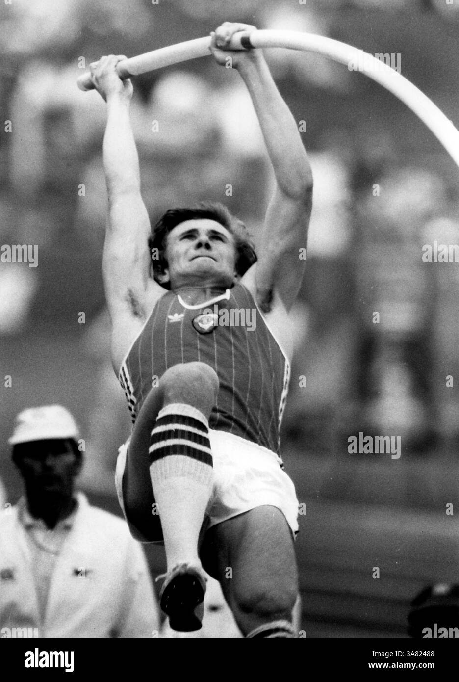 Sergej Bubka, atleta, Ucraina, vault ad asta [traduzione automatizzata] Foto Stock