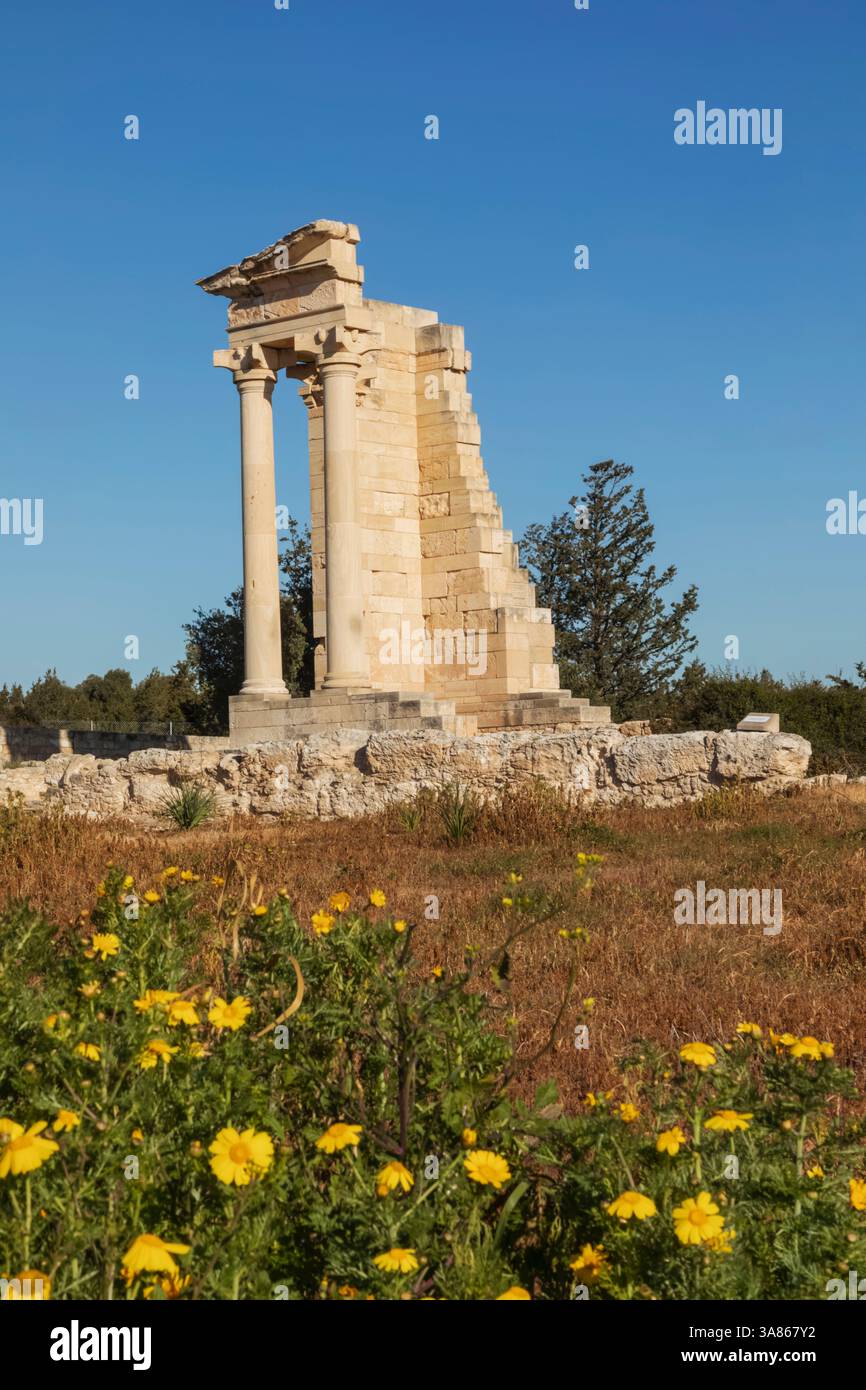 Cipro, Episkopi, Kourion, Santuario di Apollo Hylates, Tempio di Apollo Foto Stock