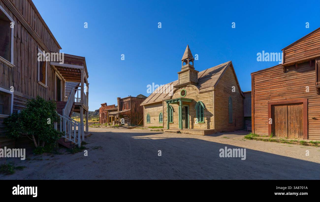 Fort Bravo (Texas Hollywood), Tabernas, Almeria, Andalusia, Spagna Foto Stock