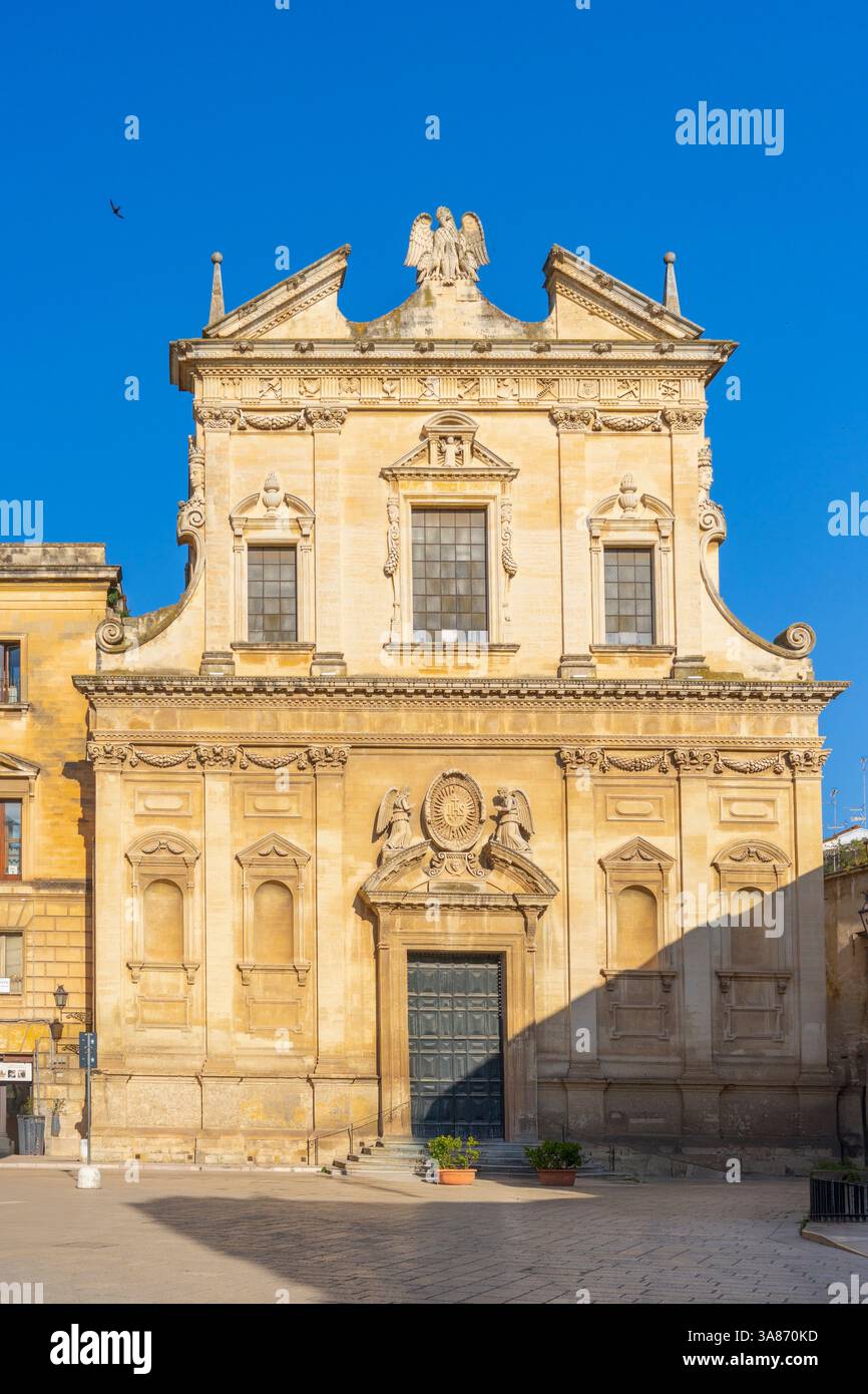 Chiesa del Gesu o del buon Consiglio, Lecce, Salento, Puglia, Italia Foto Stock