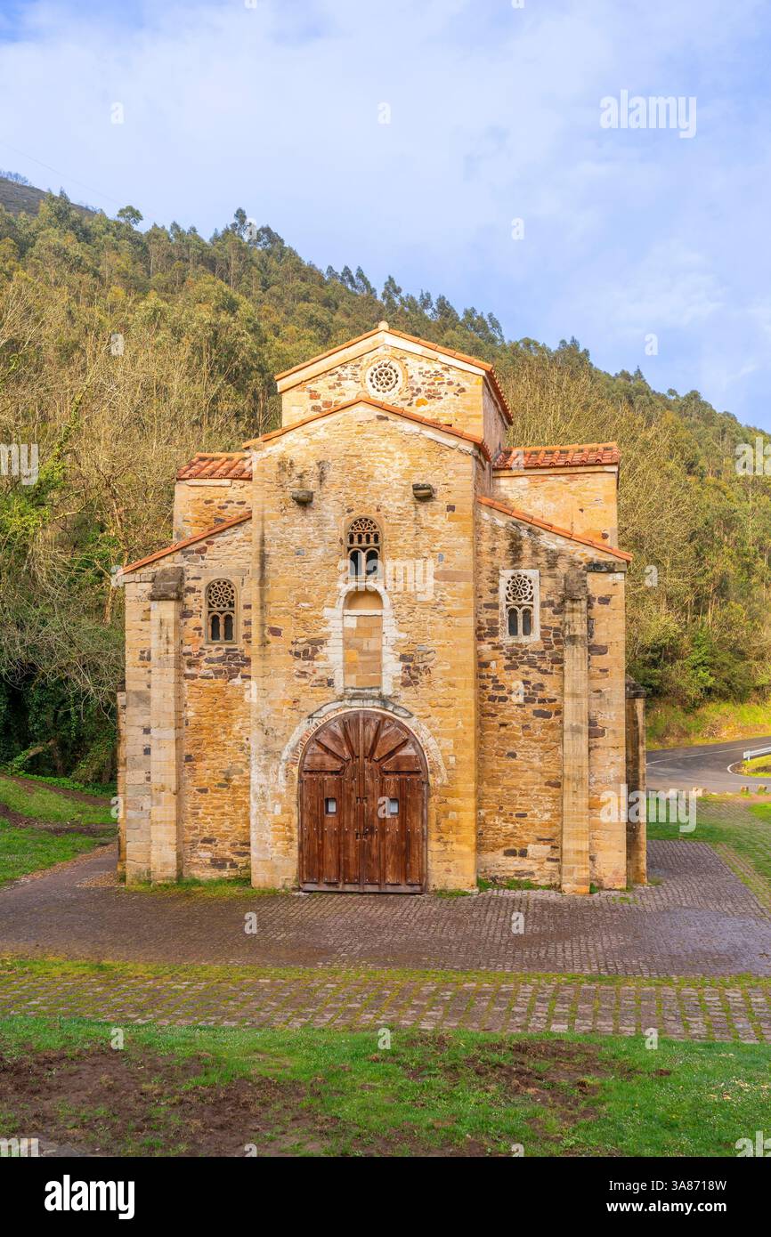 Chiesa di San Miguel de Lillo, UNESCO, Oviedo, Asturie, Spagna Foto Stock