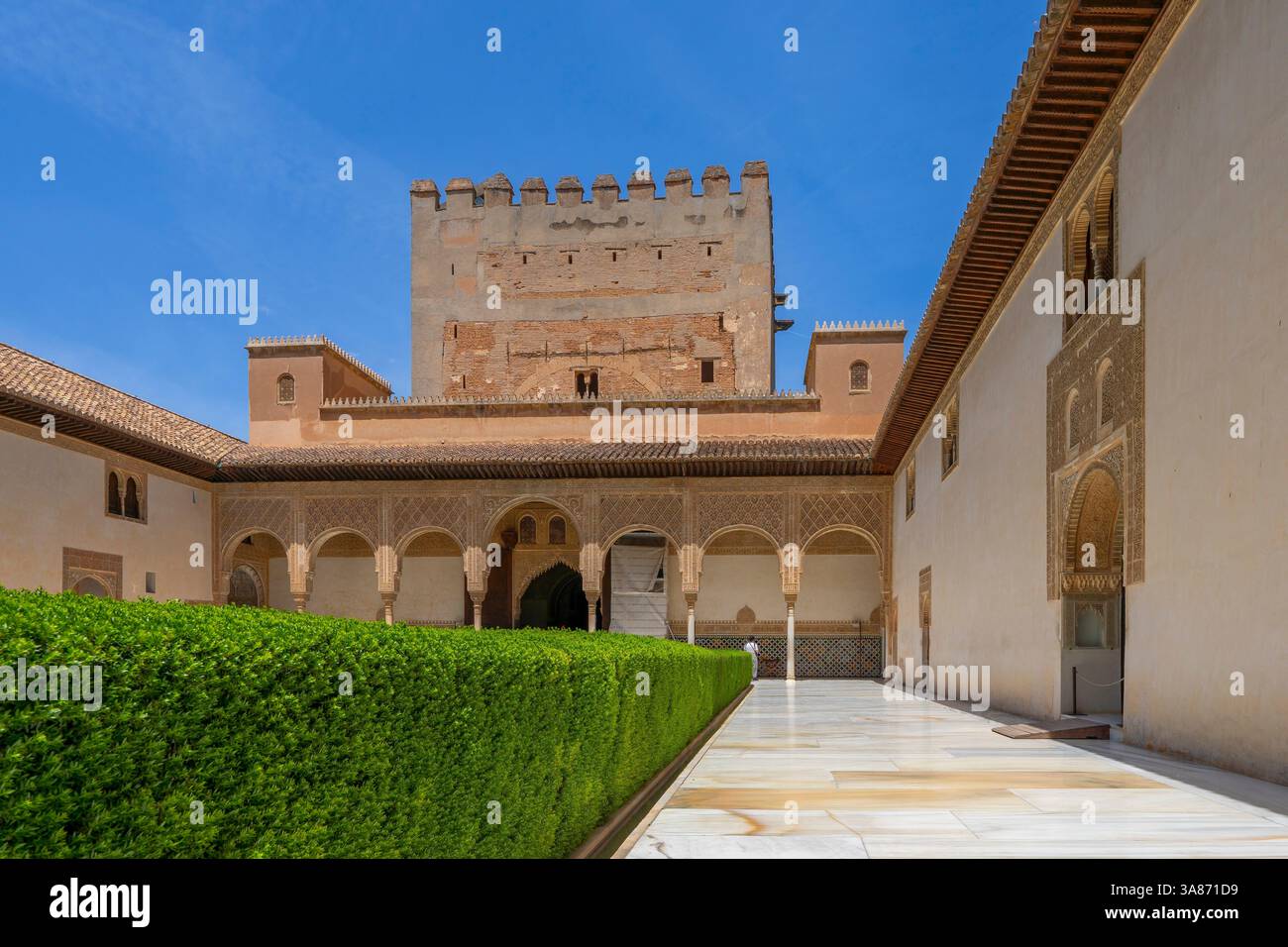 Palazzi Nasridi, architettura islamica e mudejar, Alhambra, UNESCO, Granada, Andalusia, Spagna Foto Stock