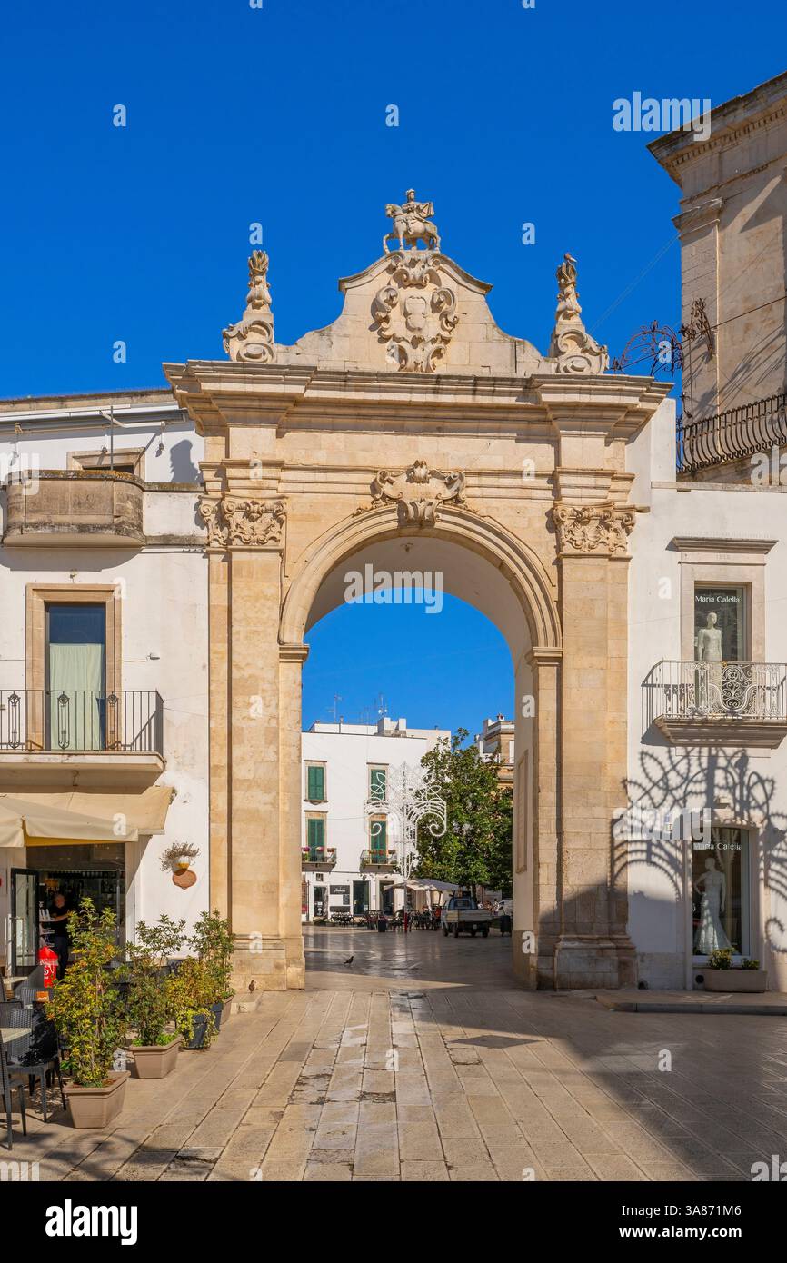 Porta di Santo Stefano (Arco di San Martino), Martina Franca, Taranto, Puglia, Italia Foto Stock