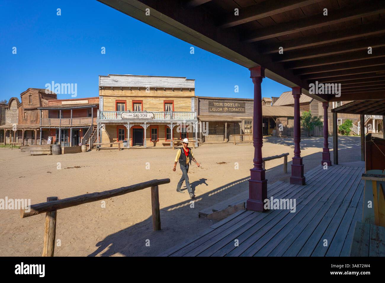 Fort Bravo (Texas Hollywood), Tabernas, Almeria, Andalusia, Spagna Foto Stock