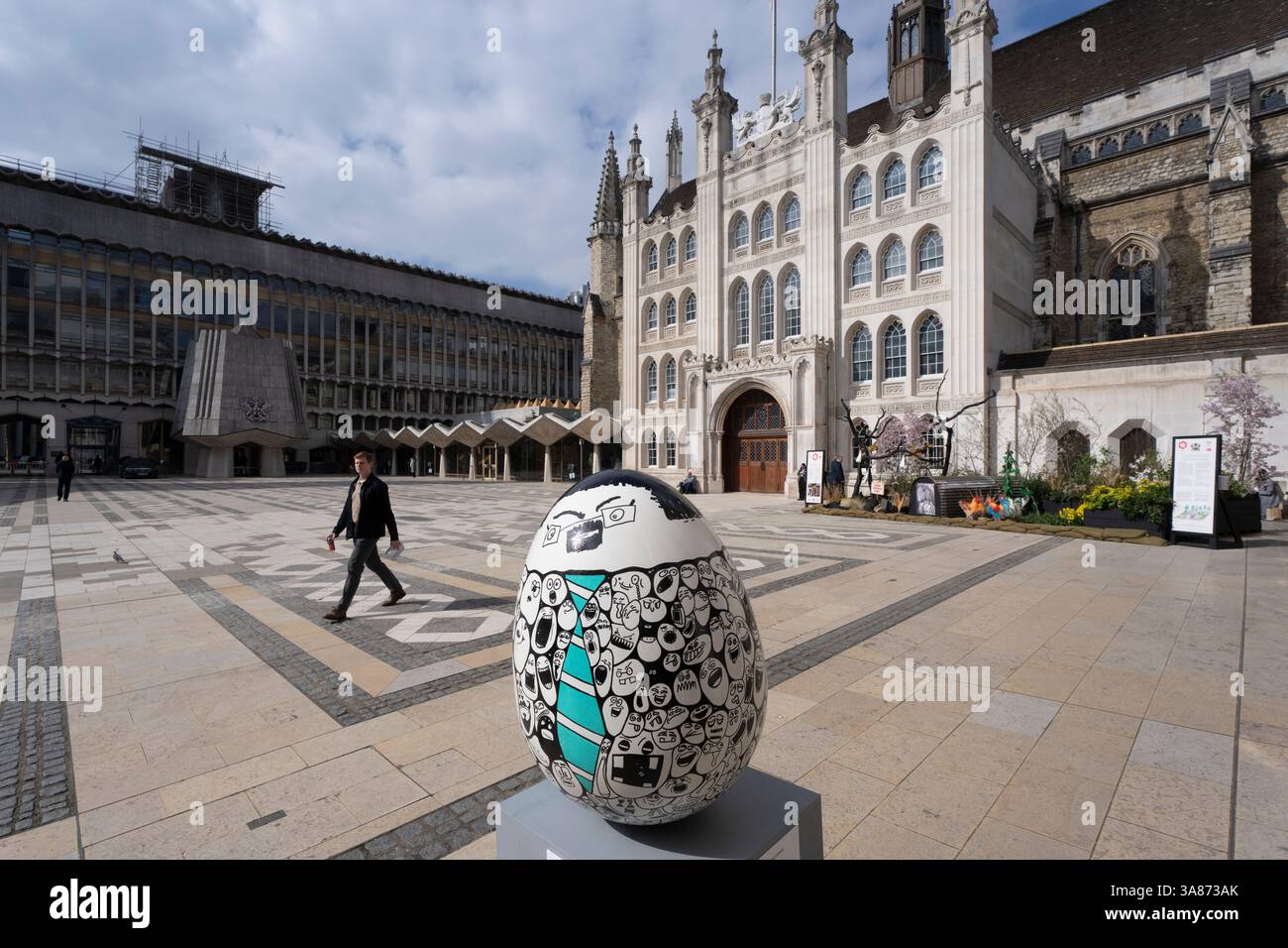 The Big Egg Hunt, Guildhall Yard, City of london Foto Stock