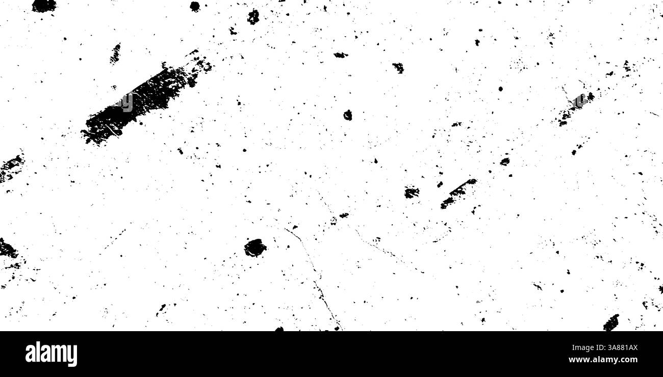 Sfondo granuloso ruvido con effetti di disturbo sovrapposizione vettoriale bianco e nero su carta invecchiata. Illustrazione Vettoriale