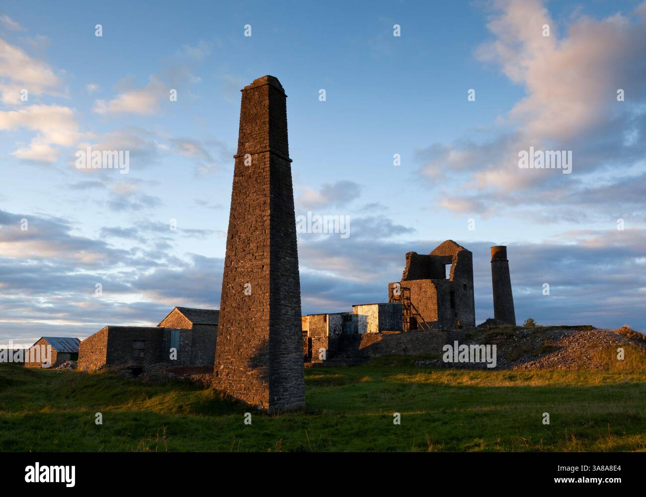 Magpie Mine, Derbyshire, Regno Unito Foto Stock