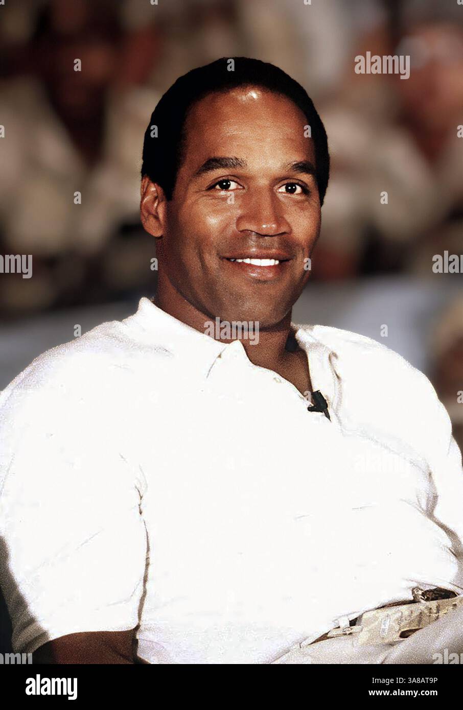 GU Simpson. Ritratto del calciatore americano professionista e sospetto omicidio, Orenthal James Simpson (1947-2024) nel 1990 Foto Stock