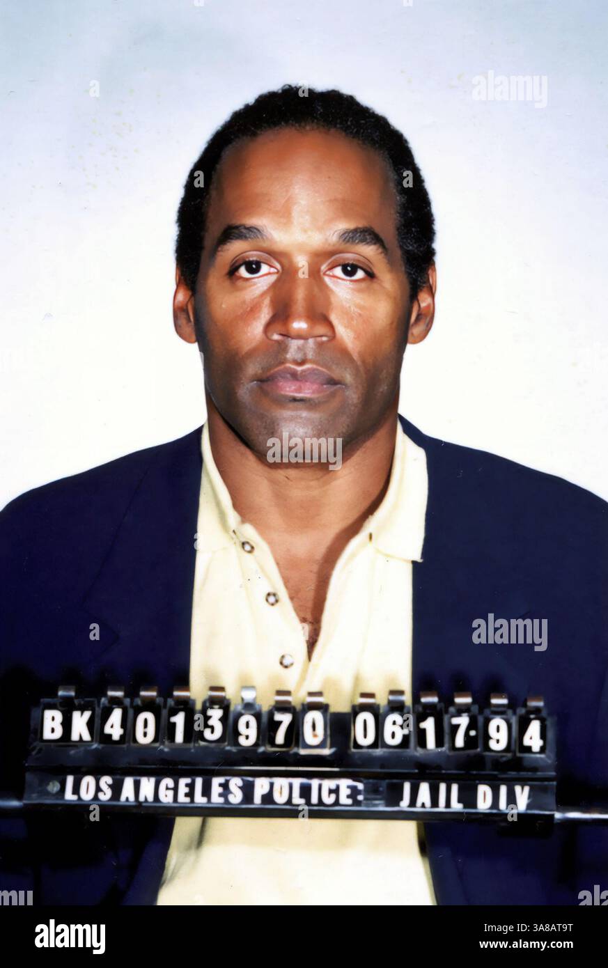 GU Simpson. Rapina del calciatore americano professionista e sospettato di omicidio, Orenthal James Simpson (1947-2024) nel 1994 Foto Stock