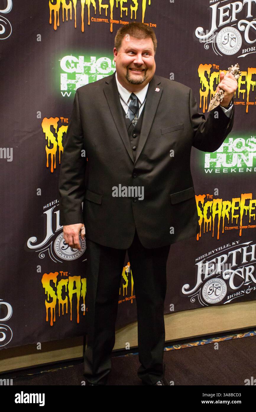 29 settembre 2017 - Lexington, Kentucky, Stati Uniti d'America - LEXINGTON, Kentucky - 29 SETTEMBRE: Kyl Cobb fa una sosta sul tappeto nero durante lo ScareFest X il 29 settembre 2017, al Lexington Convention Center di Lexington, Kentucky. (Foto di Mat Gdowski/South Bay Photography) (immagine di credito: © Mat Gdowski via ZUMA Wire) Foto Stock