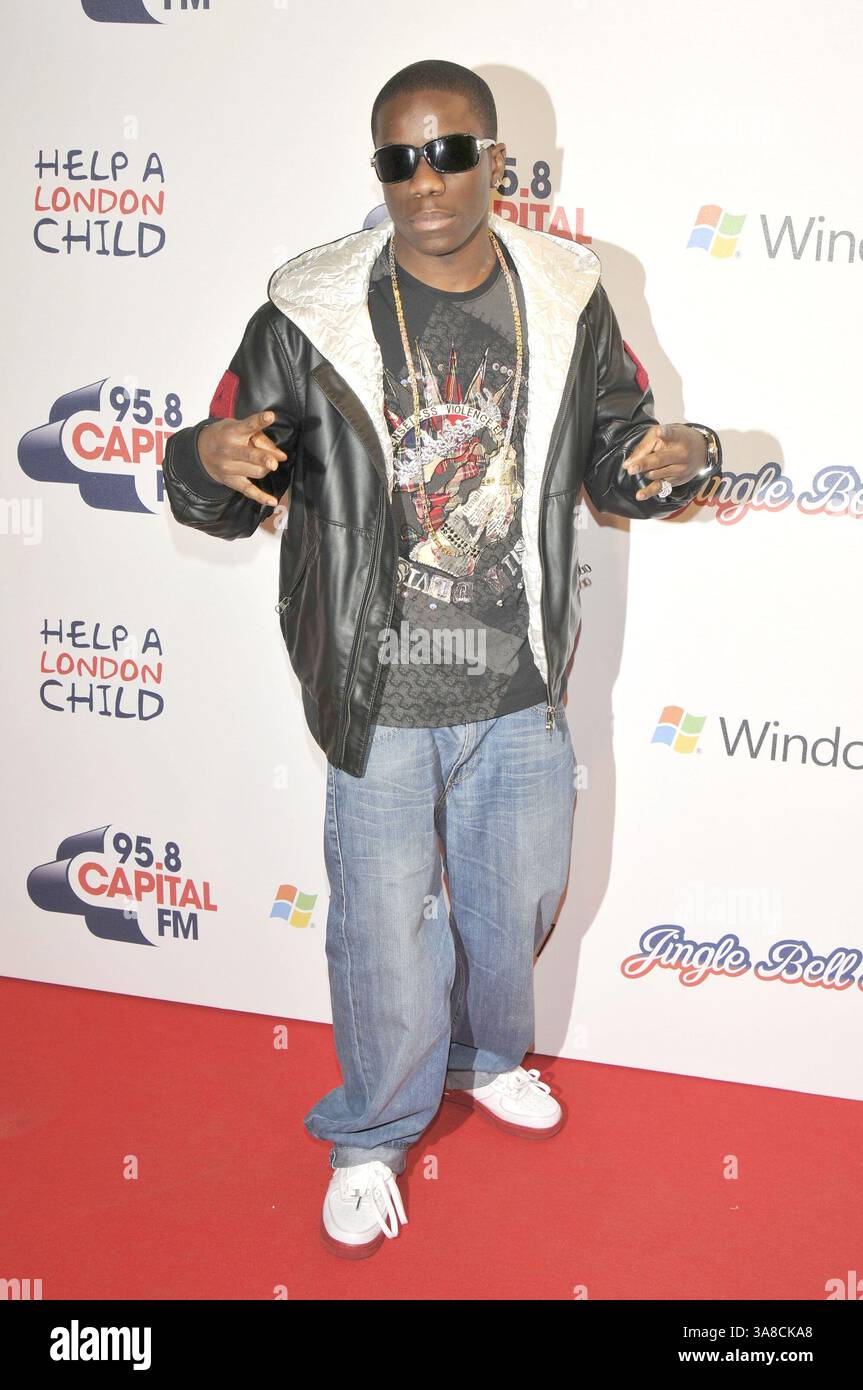 5 dicembre 2009 - Londra, Regno Unito, Stati Uniti - 5 dicembre 2009. Londra, Inghilterra - Tinchy Stryder. 95,8 Capital FM Jingle Bell Ball al 02 Arena Greenwich. Crediti fotografici: Phil Loftus/Capital Pictures/AdMedia. (Immagine di credito: © Phil Loftus/AdMedia tramite cavo ZUMA) Foto Stock