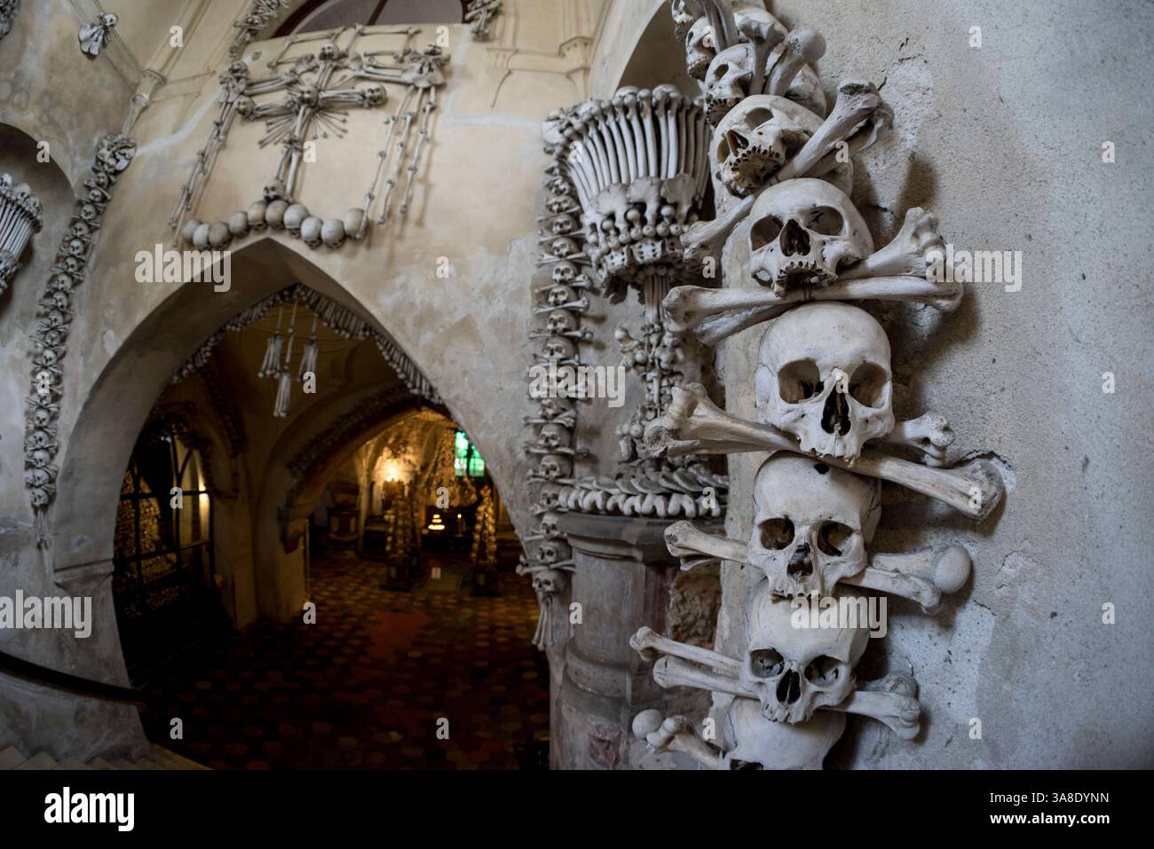 Ossario di Sedlec Foto Stock