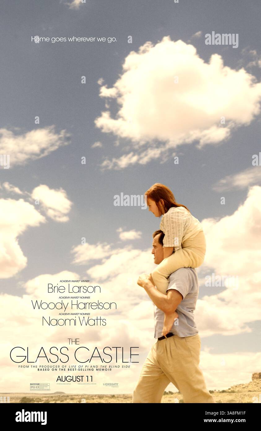 20 aprile 2017 - il Castello di vetro (2017). Poster art Woody Harrelson, Ella Anderson.. 'TheGlass Castle' Film - 2017. (Immagine di credito: © Lionsgate/Entertainment Pictures via ZUMAPRESS.com) Foto Stock