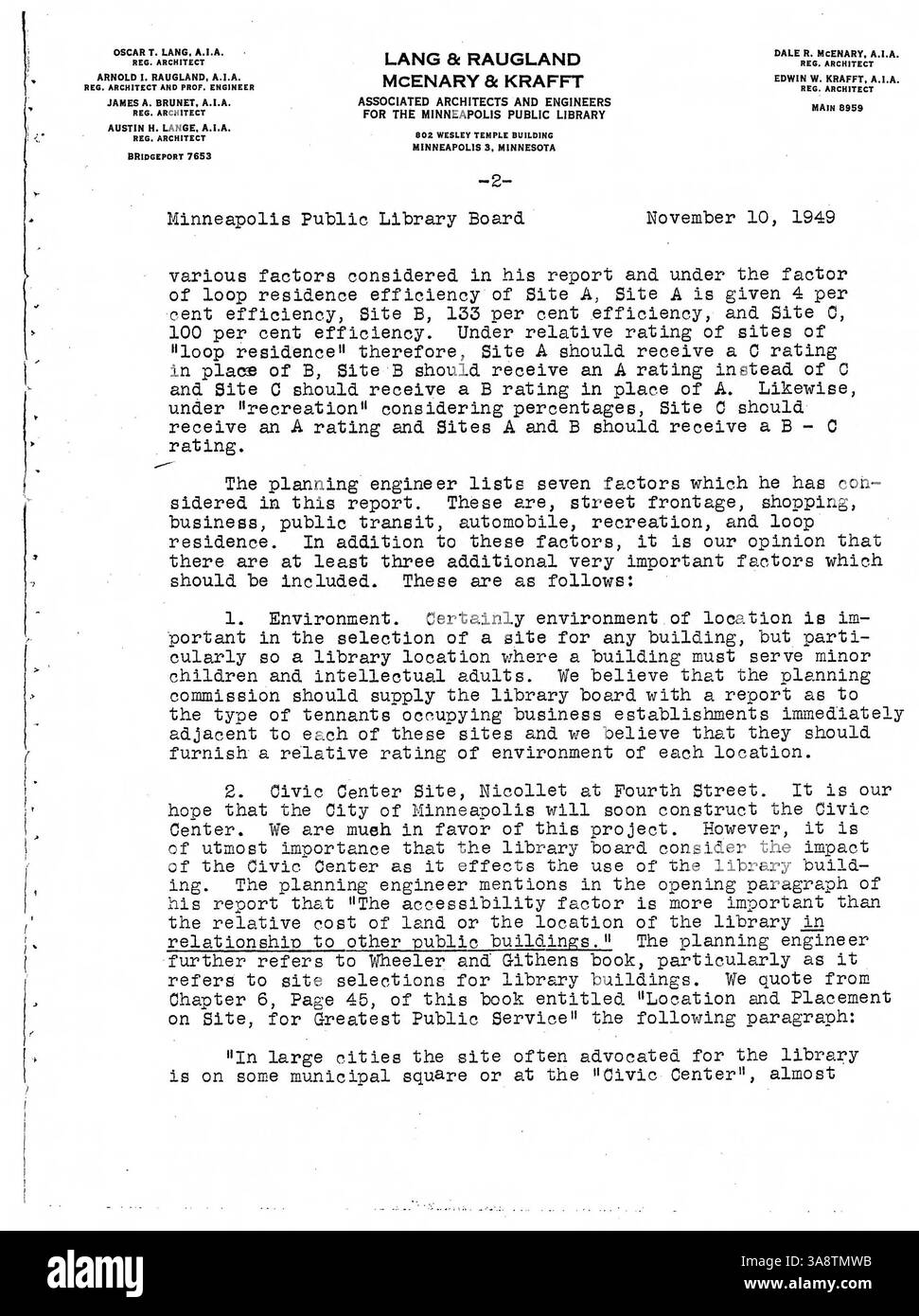 I verbali delle riunioni del 1949 registrano le decisioni chiave del Minneapolis Public Library Board in merito ai finanziamenti, ai programmi delle biblioteche e al miglioramento dell'accesso ai servizi delle biblioteche per la comunità locale. Foto Stock