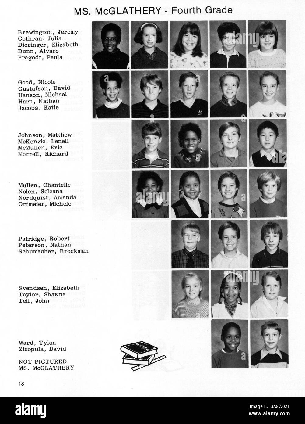 Questo annuario elementare Burroughs del 1987 è un resoconto storico dell'anno scolastico 1986-1987, documentando i contributi di studenti e insegnanti e gli eventi scolastici chiave. Foto Stock