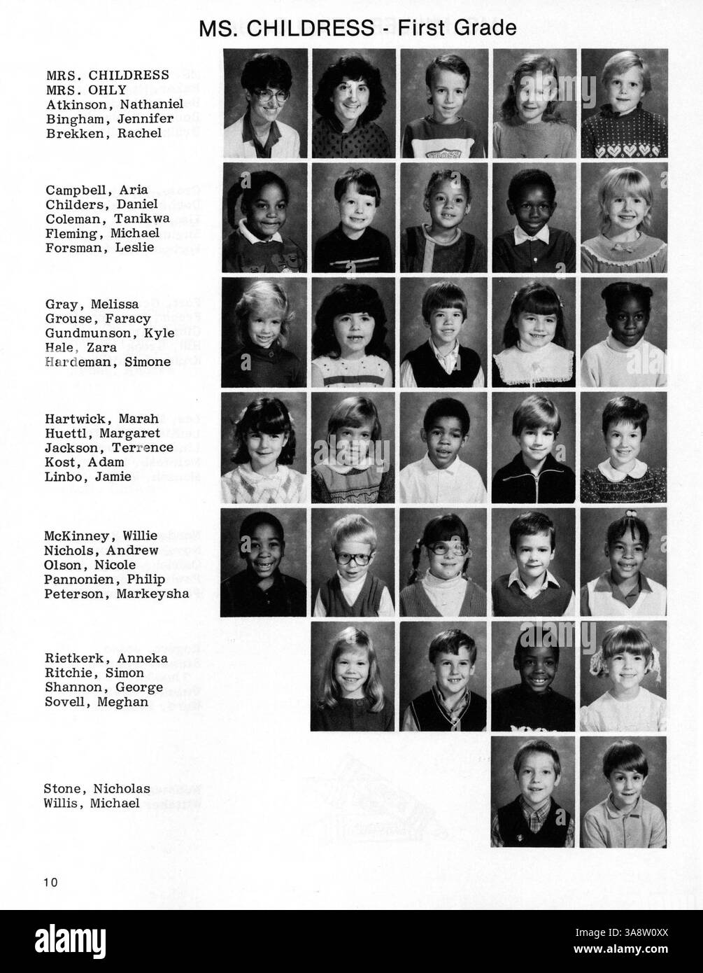 Questo annuario della Burroughs Elementary nel 1987 è un resoconto storico dell'anno scolastico 1986-1987, documentando i contributi e gli eventi chiave di studenti e insegnanti. Foto Stock