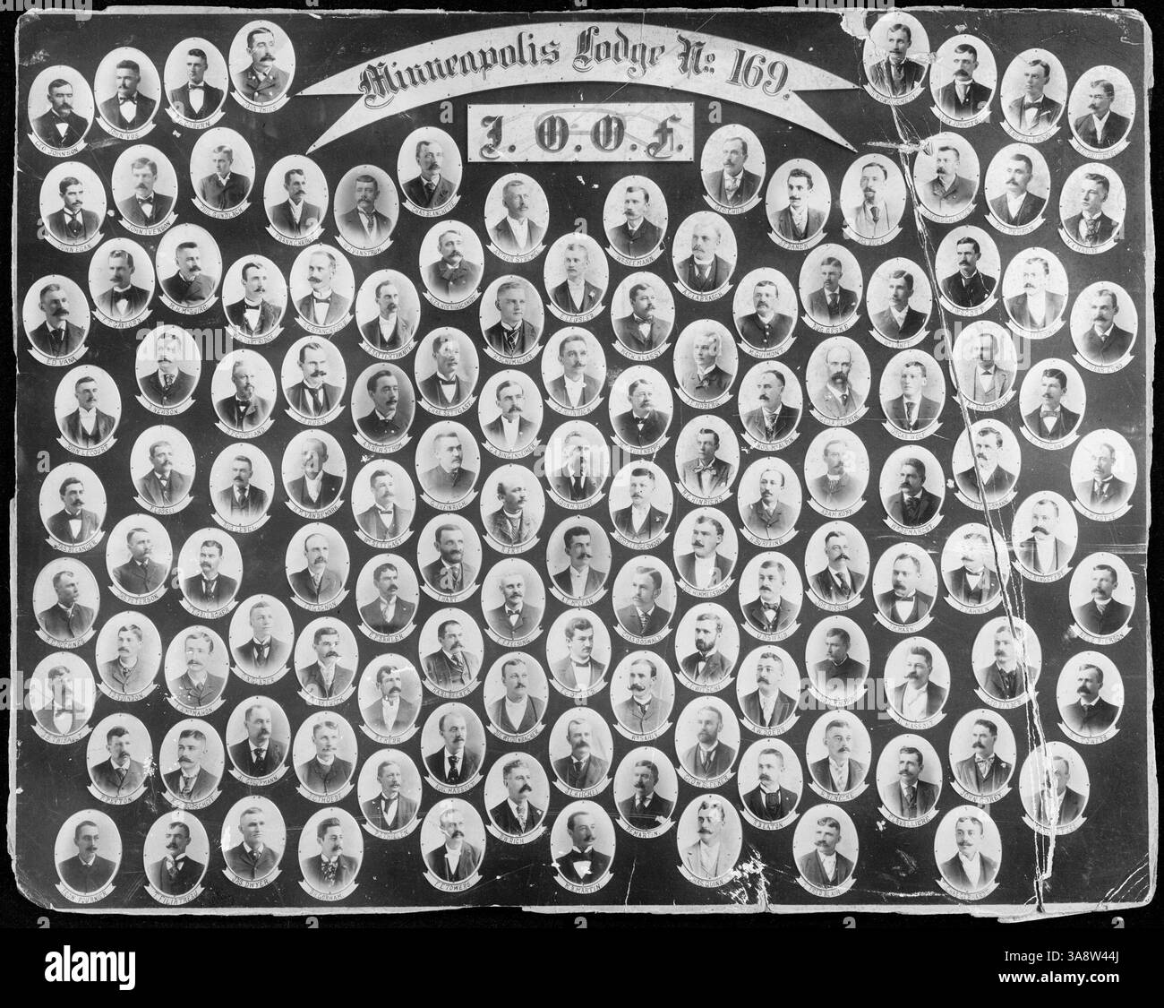 Il Minneapolis Lodge No. 169, parte dell'International Order of Odd Fellows, fu fondato nel 1890 e sciolto nel 1906. L'organizzazione ha svolto un ruolo nelle attività fraterne locali. Foto Stock