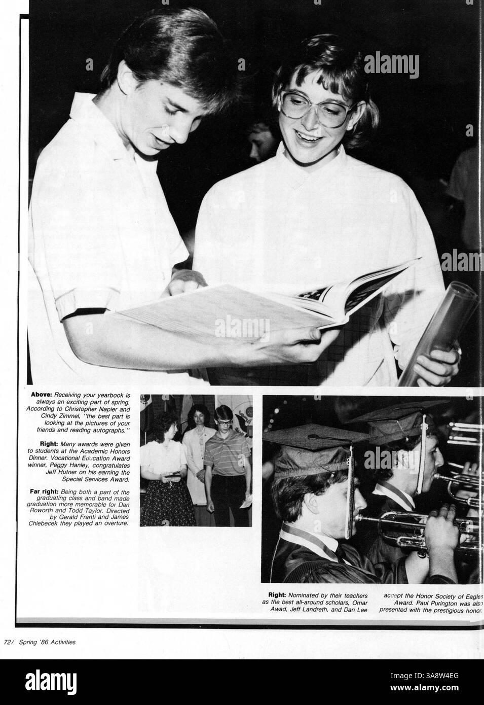 Questo annuario Kennedy High del 1987 cattura l'essenza dell'anno scolastico 1986-1987, compresi i profili degli studenti, i contributi degli insegnanti, le conquiste atletiche, i club, e altri eventi scolastici. Serve come registro storico della comunità scolastica durante questo periodo. Foto Stock