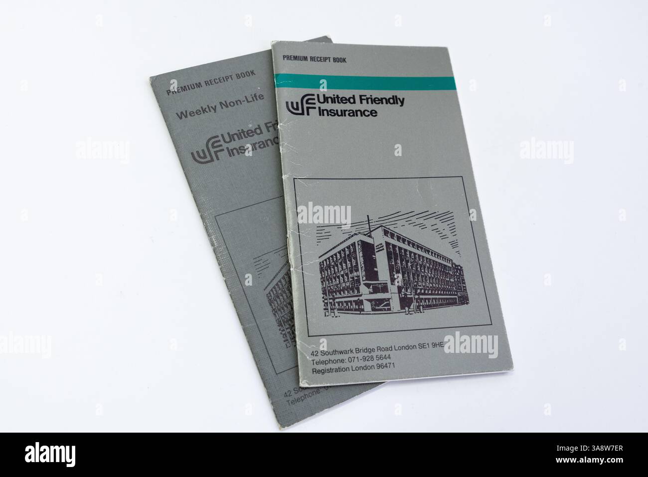 Il documento della United Friendly Insurance Company, i documenti. Assicurazione vita e dotazione Foto Stock