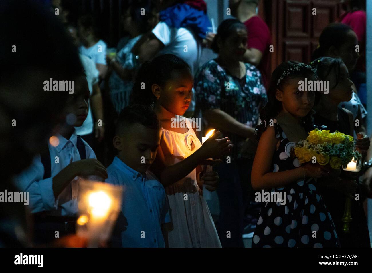 Settimana Santa a Santa Fe de Antioquia. La celebrazione di questa tradizione cattolica in questo comune nel dipartimento di Antioquia, Colombia, è uno o Foto Stock