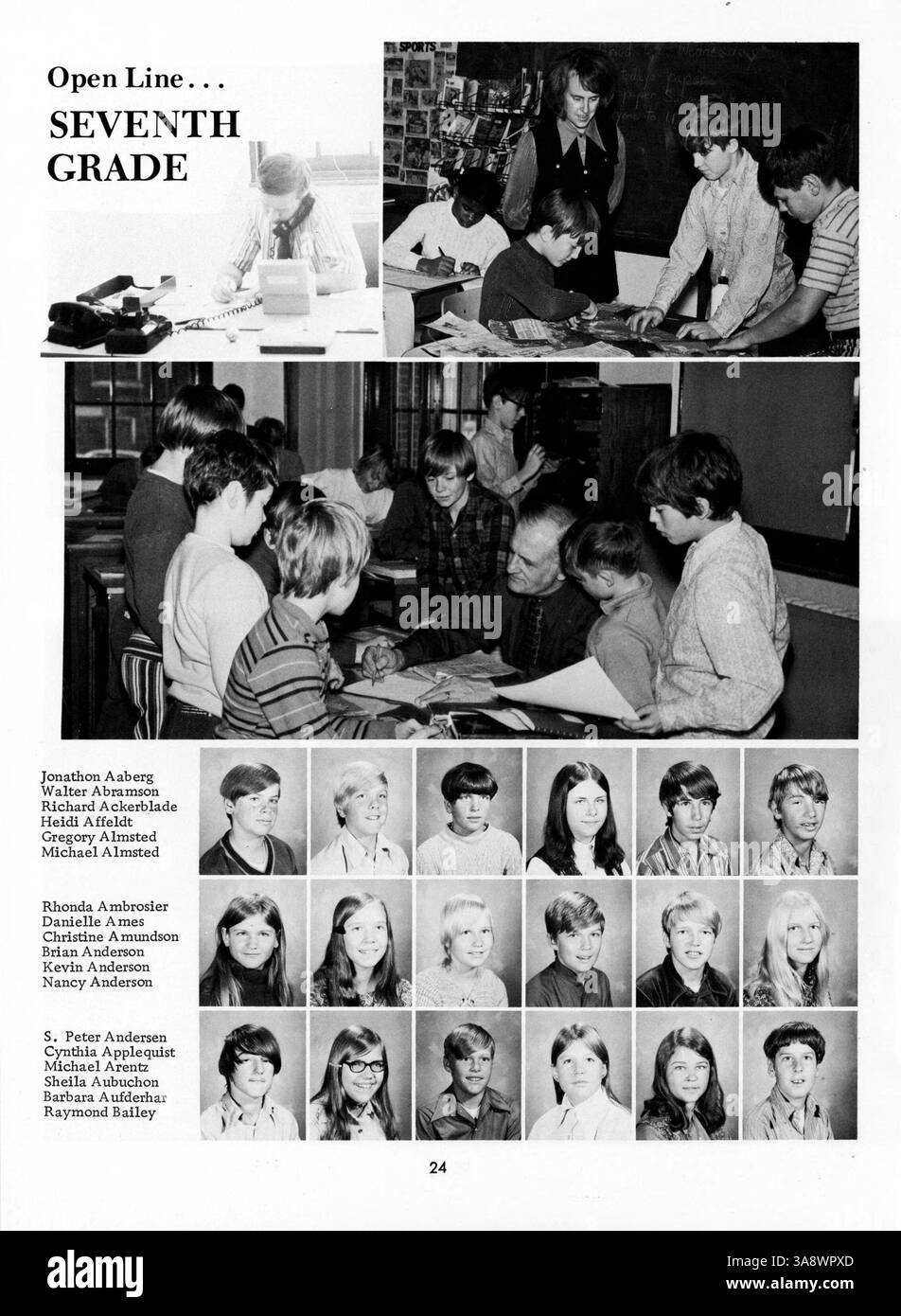 Questo annuario cattura le esperienze accademiche e sociali di Folwell Jr. High School durante l'anno scolastico 1971-1972, evidenziando la storia afroamericana e i contributi culturali all'ambiente scolastico. Foto Stock